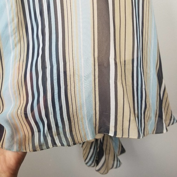 Carolina Herrera stripe chiffon long skirt - Picture 10 of 10